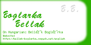 boglarka bellak business card